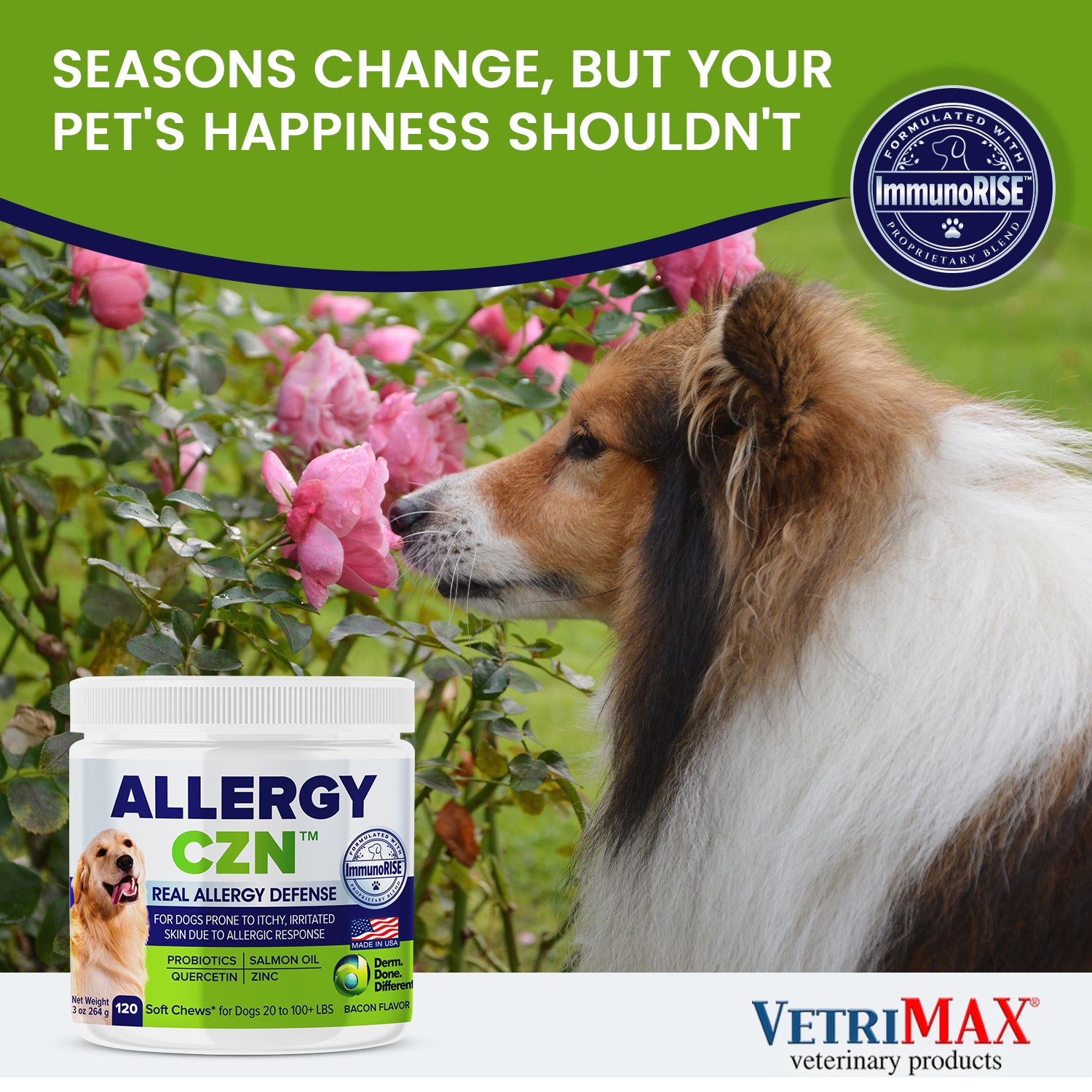 Allergy CZN™ with ImmunoRISE™ Seasonal Allergy Defense for Dogs 20 lbs and Up
