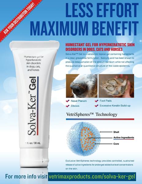 Solva Ker Gel humectant gel for hyperkeraotic skin disorders in dogs and cats 